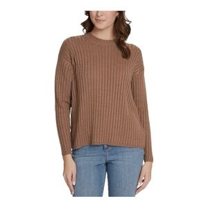Jessica Simpson Ladies' Ribbed Sweater - Crew Neck, Brown, XXL